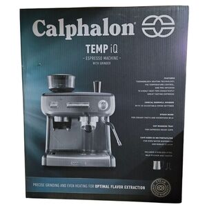 Calphalon Temp iQ Espresso Machine with Grinder - SILVER NEW